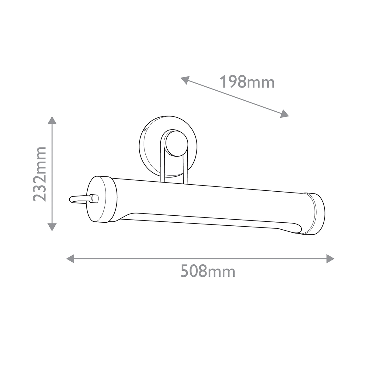 Светильник для картин цвета латунь с длинным цилиндрическим плафоном Alora в Грозном