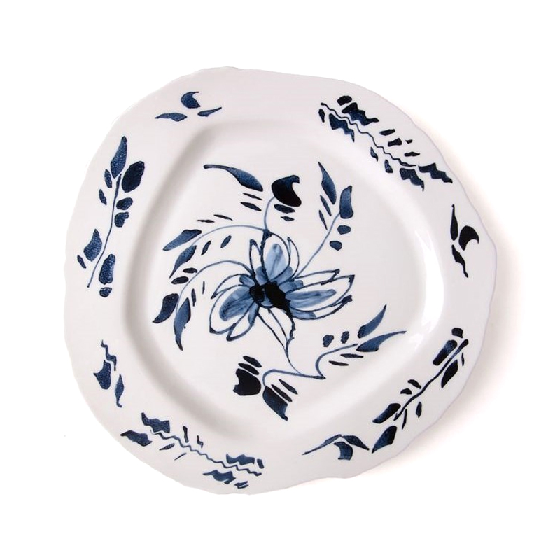 Тарелка Seletti English Delft Белый Синий Тарелка Seletti English Delft Белый Синий в Грозном | Loft Concept