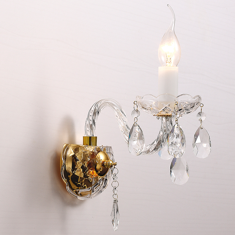 Бра Megane Sconce One Глянцевое золото Прозрачный Бра Megane Sconce One Глянцевое золото Прозрачный в Грозном | Loft Concept