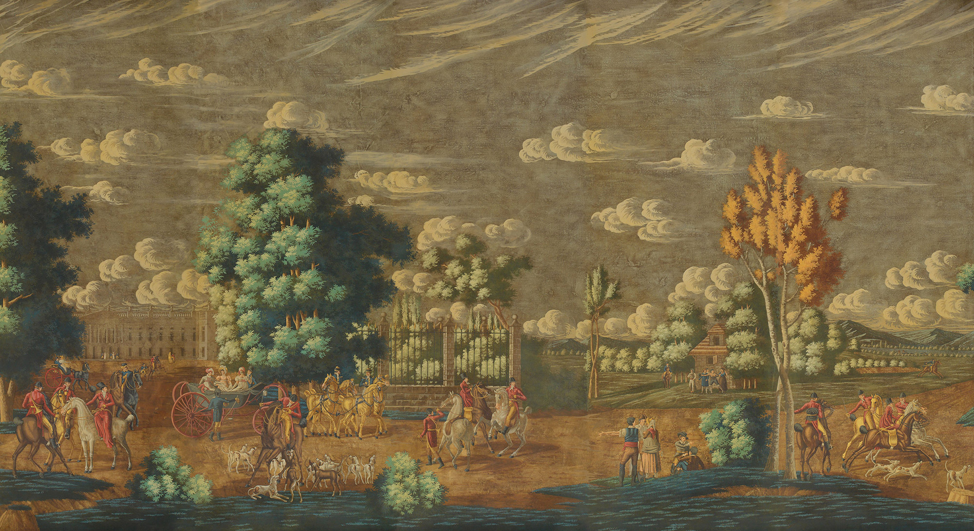Обои ручная роспись La Chasse de Compiègne Jacquemart on antique Обои ручная роспись La Chasse de Compiègne Jacquemart on antique - постер Loft-Concept в Грозном