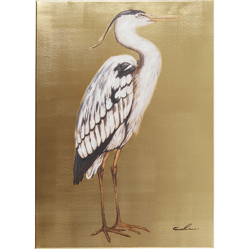 Картина Gold Heron I Золотой Белый Картина Gold Heron I Золотой Белый в Грозном | Loft Concept