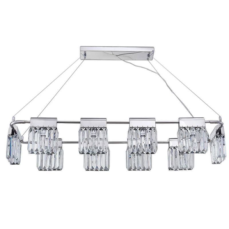 Люстра Crystal Pendants chrome 10 Хром Прозрачное Стекло в Грозном | Loft Concept 