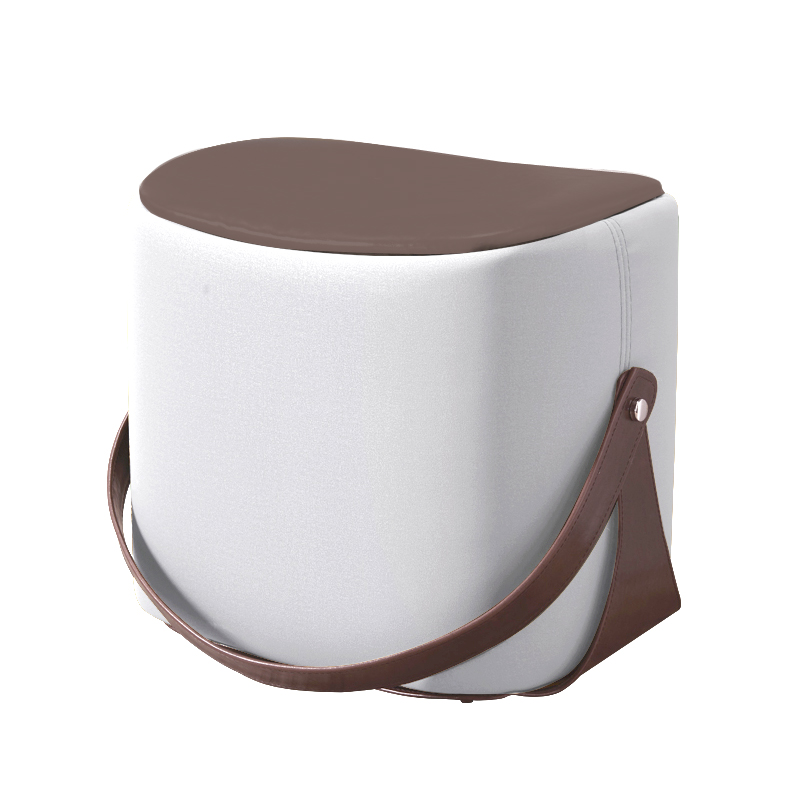 Пуф Langtry Pouf White Коричневый Белый Пуф Langtry Pouf White Коричневый Белый в Грозном | Loft Concept