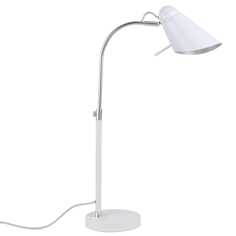 Настольная лампа Silvi Table Lamp Серебряный Белый Настольная лампа Silvi Table Lamp Серебряный Белый в Грозном | Loft Concept