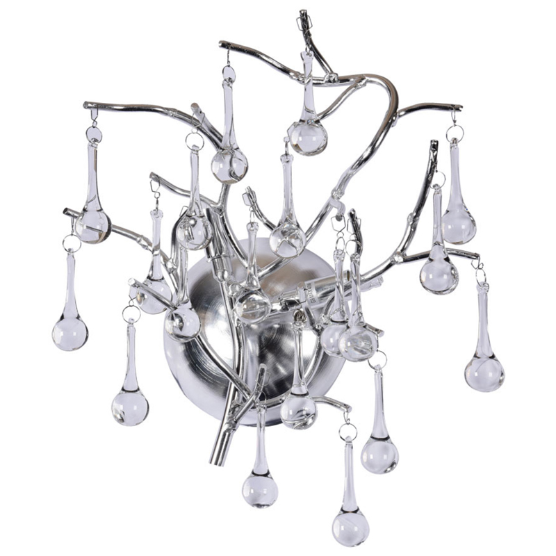 Бра Droplet Silver Wall Lamp Серебряный Прозрачное Стекло Бра Droplet Silver Wall Lamp Серебряный Прозрачное Стекло в Грозном | Loft Concept