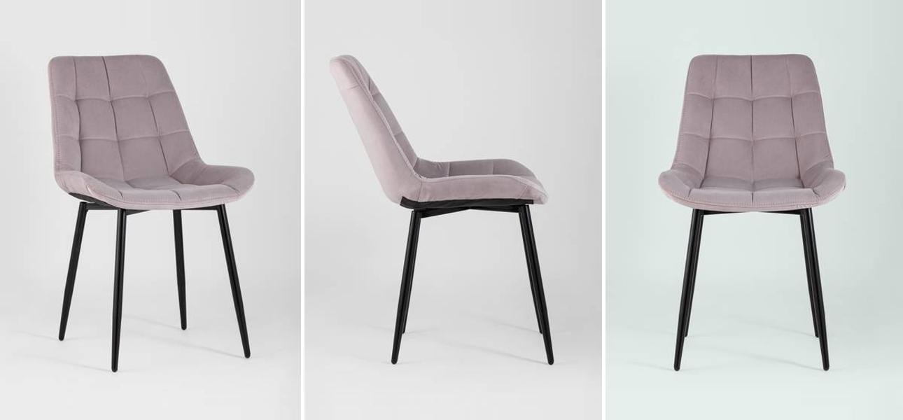 Стул NANCY Chair Пыльно-Розовый Велюр - фото
