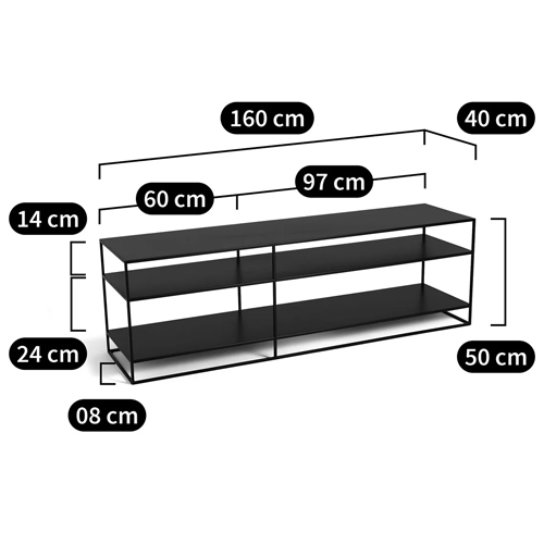 ТВ-тумба стальная с полками Chad TV-Stand ТВ-тумба стальная с полками Chad TV-Stand в Грозном
