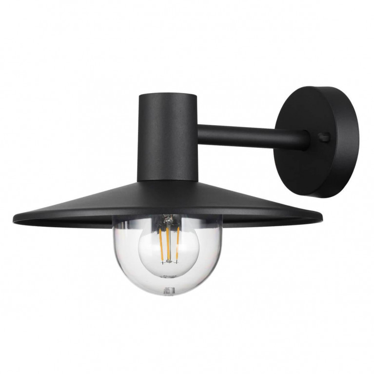 Уличный настенный светильник Leicester Street Wall Lamp Черный Уличный настенный светильник Leicester Street Wall Lamp Черный в Грозном | Loft Concept