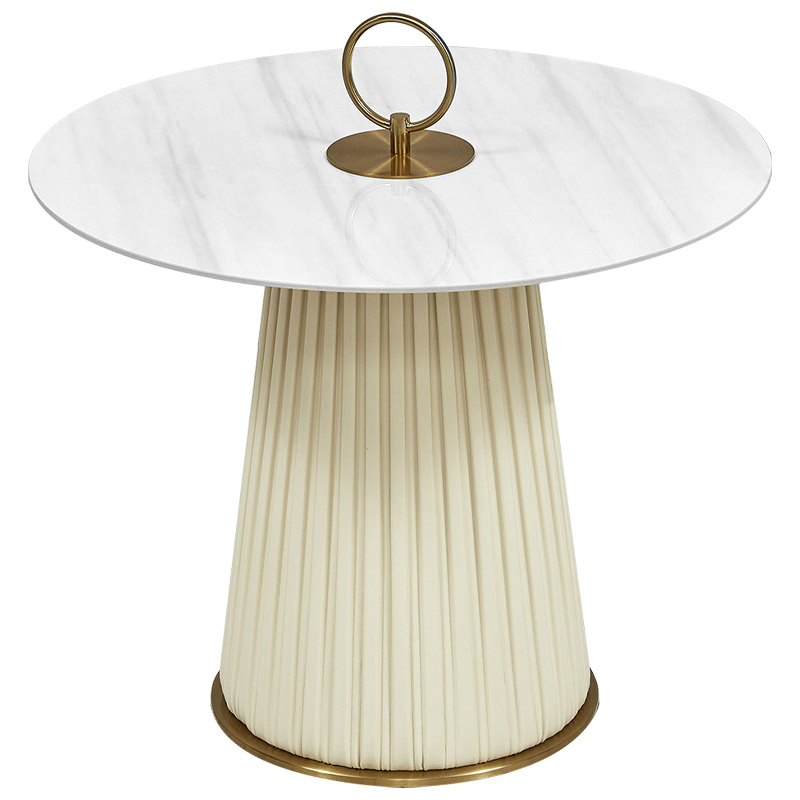 Приставной стол Orlaith White Gold Side Table Белый Золотой ivory ( слоновая кость ) в Грозном | Loft Concept 