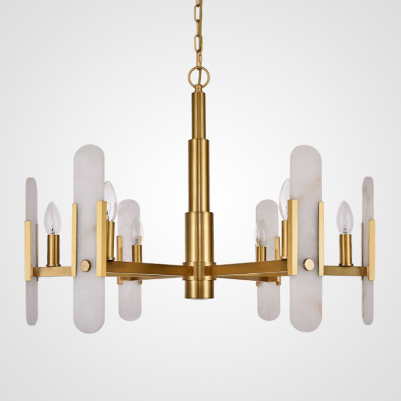 Люстра Kazaoir Chandelier Латунь Белый Люстра Kazaoir Chandelier Латунь Белый в Грозном | Loft Concept