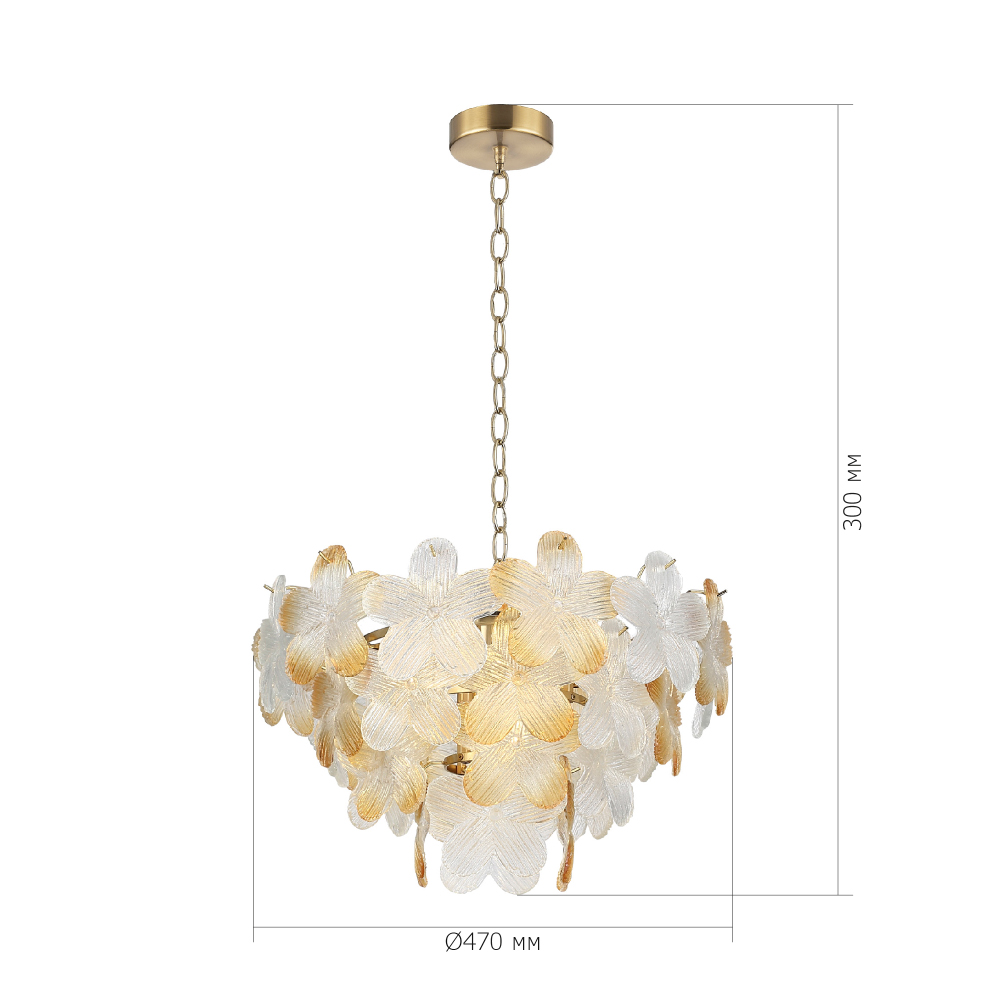 Люстра конусообразная с цветочными мотивами Light Floral Glow в Грозном