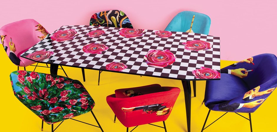 Обеденный стол Seletti Table Roses on check Обеденный стол Seletti Table Roses on check - Loft-Concept в Грозном