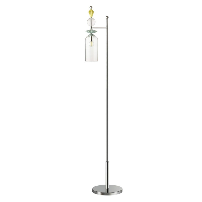 Торшер Iris Glass Floor lamp Candy chrome Прозрачный (Transparent) Розовый пастельный Зеленый Хром Торшер Iris Glass Floor lamp Candy chrome Прозрачный (Transparent) Розовый пастельный Зеленый Хром в Грозном | Loft Concept