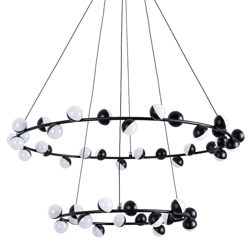 Люстра Vilelme Chandelier black double Черный Люстра Vilelme Chandelier black double Черный в Грозном | Loft Concept