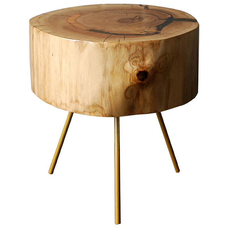 Приставной стол Knapp Industrial Metal Rust Side Table Светлый дуб Золотой Приставной стол Knapp Industrial Metal Rust Side Table Светлый дуб Золотой в Грозном | Loft Concept