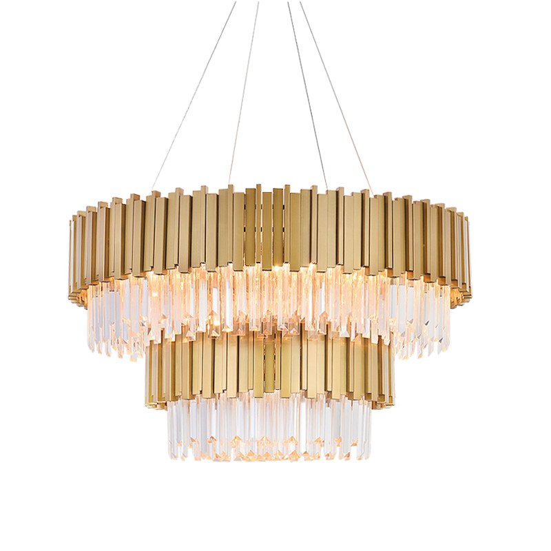 Люстра Empire Double Suspension Латунь Белый Люстра Empire Double Suspension Латунь Белый в Грозном | Loft Concept