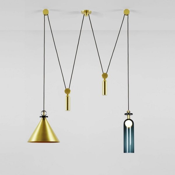 Подвесной светильник Shape up Double Pendant Brass Латунь Подвесной светильник Shape up Double Pendant Brass Латунь в Грозном | Loft Concept