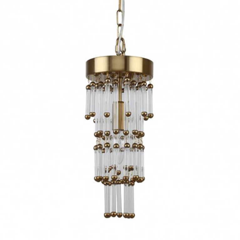 Люстра Restoration Hardware Luciano Chandelier 1 Латунь Прозрачный в Грозном | Loft Concept 