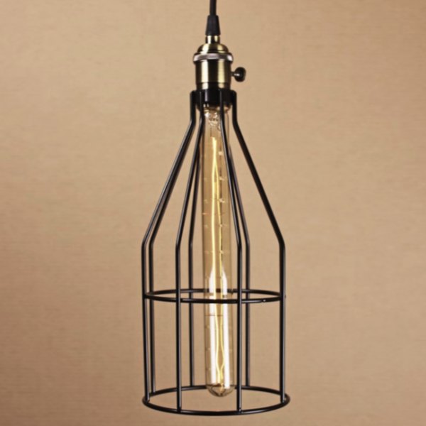 Подвесной светильник Wire Cage Pendant Twix Black Черный в Грозном | Loft Concept 
