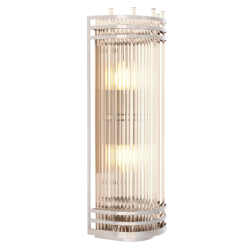 Бра Eichholtz Wall Lamp Gulf L Nickel Никель Прозрачный в Грозном | Loft Concept 