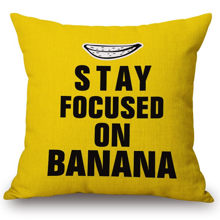 Декоративная подушка Stay Focused on Banana Желтый Декоративная подушка Stay Focused on Banana Желтый в Грозном | Loft Concept