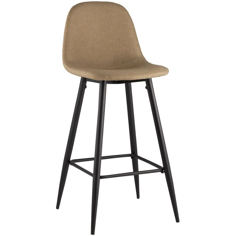 Барный Стул Archie Chair Бежевая Рогожка Бежевый Черный Барный Стул Archie Chair Бежевая Рогожка Бежевый Черный в Грозном | Loft Concept