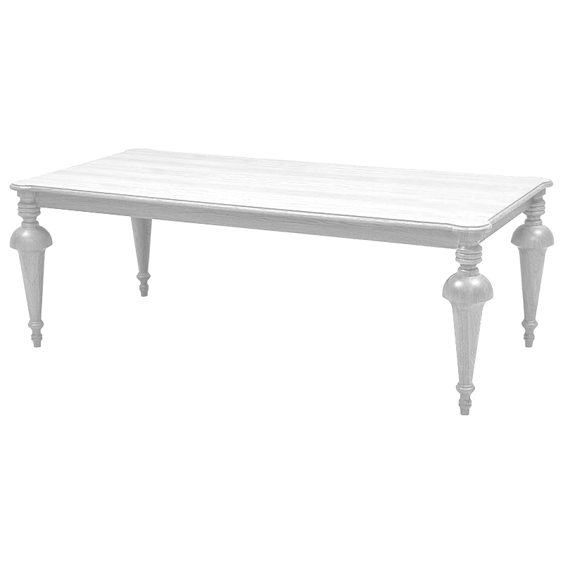 Обеденный деревянный стол Kelise White Dinner Table Белый Белый Обеденный деревянный стол Kelise White Dinner Table Белый Белый в Грозном | Loft Concept