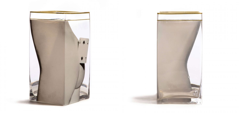Ваза Glass vase big Two of Spades Ваза Glass vase big Two of Spades - Loft-Concept в Грозном