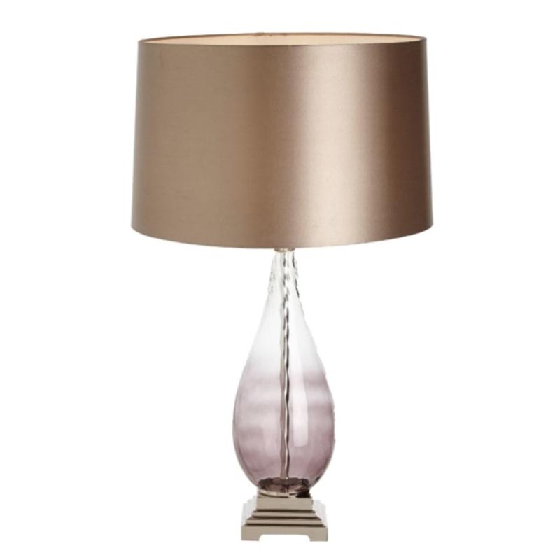 Настольная лампа Evonne Table Lamp Золотой Прозрачный фиолетовый Настольная лампа Evonne Table Lamp Золотой Прозрачный фиолетовый в Грозном | Loft Concept