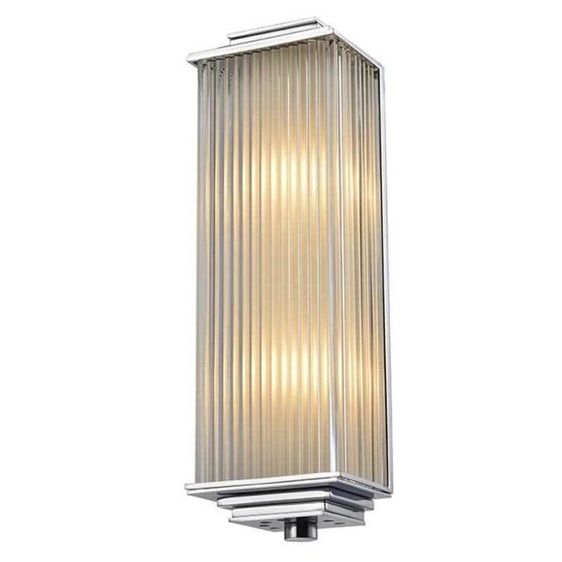 Бра Brion Glass Rectangle Wall Lamp Nickel Никель Прозрачный (Transparent) в Грозном | Loft Concept 