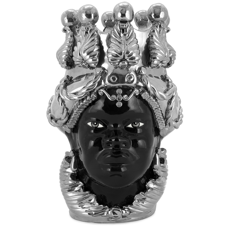 Ваза VASE MORO LADY BIG DREAMS silver Черный Серебряный Ваза VASE MORO LADY BIG DREAMS silver Черный Серебряный в Грозном | Loft Concept