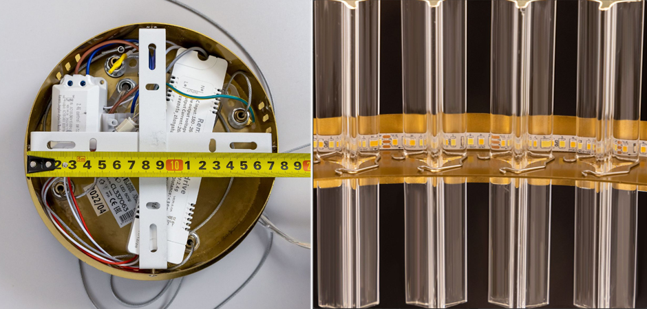 Круглая Люстра Кольцо Хрусталь диаметр 60 см RING Saturno Not Baroncelli Brass  - фото №1