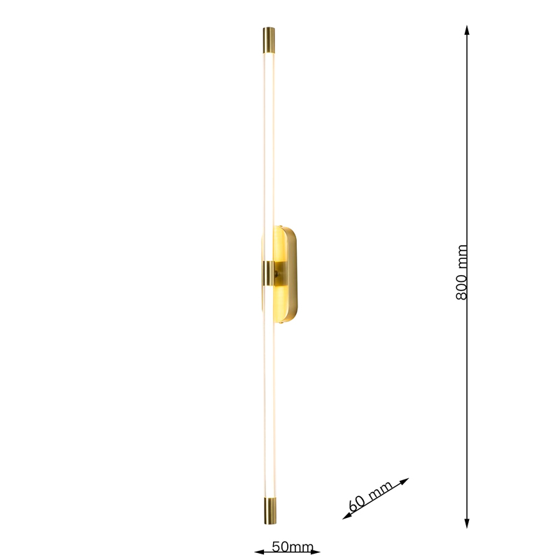 Бра Trumpet tube Double Золотое 80 см Бра Trumpet tube Double Золотое 80 см в Грозном