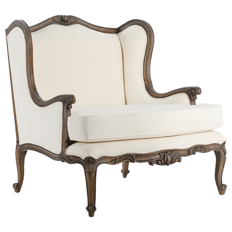 Кресло French Provence Armchair Fabrice ivory ( слоновая кость ) Коричневый Кресло French Provence Armchair Fabrice ivory ( слоновая кость ) Коричневый в Грозном | Loft Concept