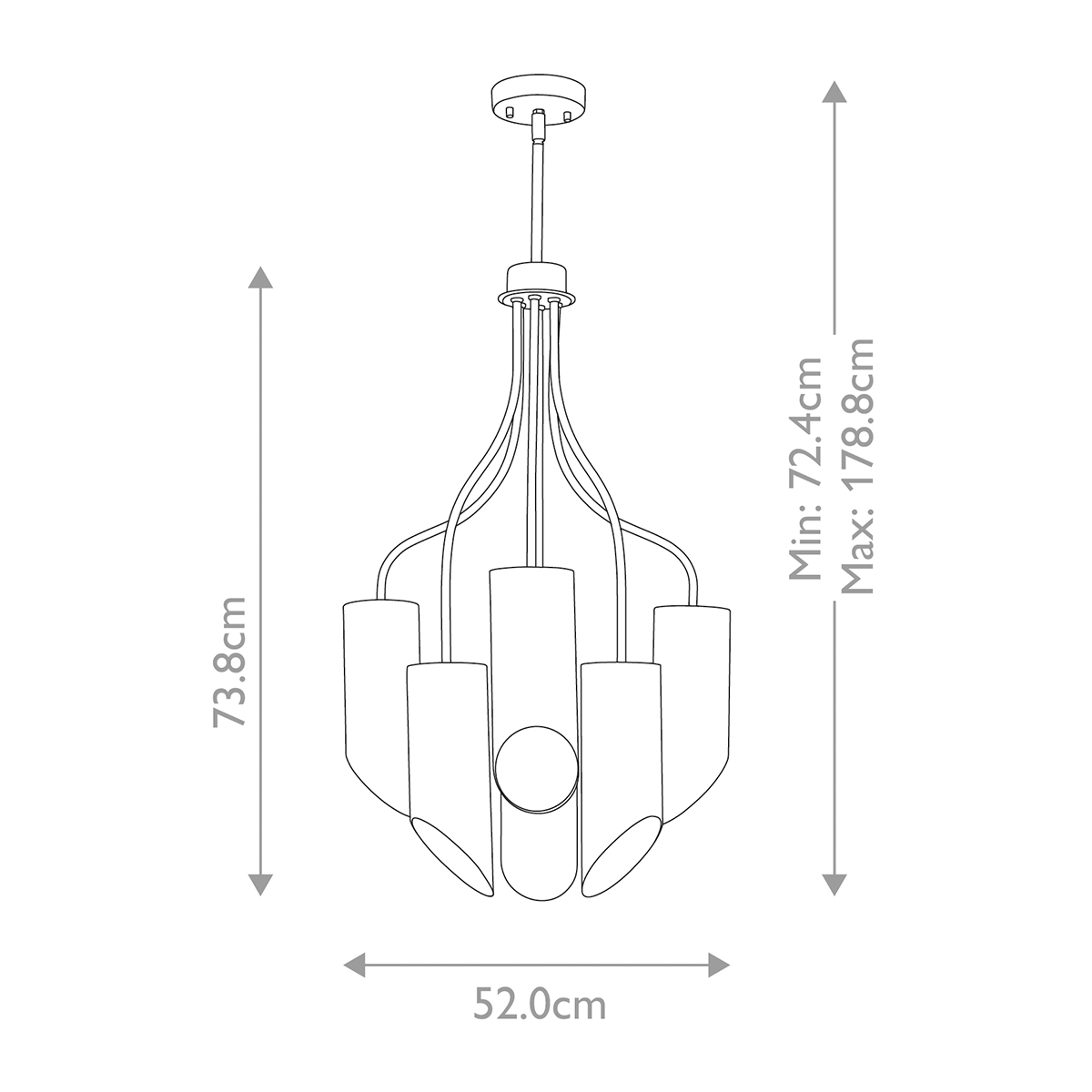 Люстра белого цвета с 6-ю цилиндрическими плафонами Elstead Lighting в Грозном