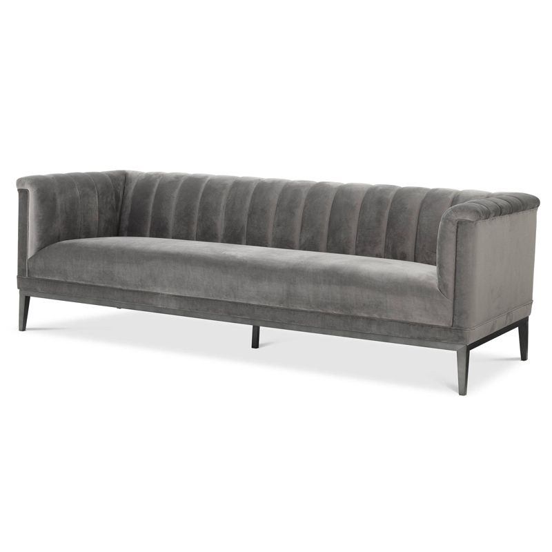 Диван Eichholtz Sofa Raffles grey Серый Темная бронза Диван Eichholtz Sofa Raffles grey Серый Темная бронза в Грозном | Loft Concept