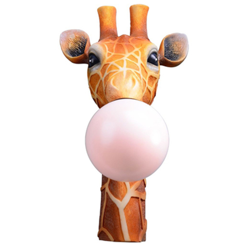 Бра для детской Жираф Bubble Gum Giraffe Wall Lamp Карамель Коричневый Розовый пастельный Бра для детской Жираф Bubble Gum Giraffe Wall Lamp Карамель Коричневый Розовый пастельный в Грозном | Loft Concept