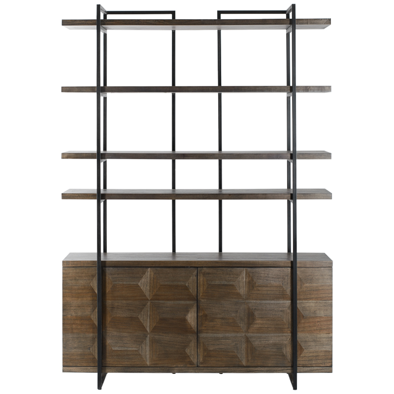 Стеллаж Gilliam Wood Rack Черный Коричневый Стеллаж Gilliam Wood Rack Черный Коричневый в Грозном | Loft Concept