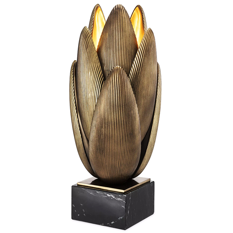 Настольная лампа Eichholtz Table Lamp Blossom Латунь Винтажная латунь Черный Мрамор Nero Настольная лампа Eichholtz Table Lamp Blossom Латунь Винтажная латунь Черный Мрамор Nero в Грозном | Loft Concept