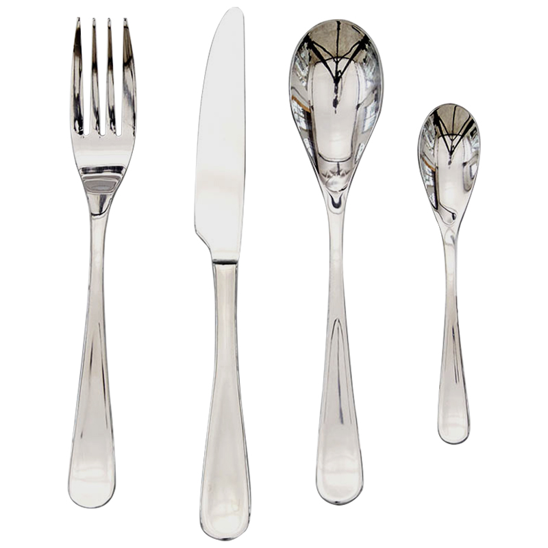 Столовые приборы на 4 персоны Contemporary Cutlery Set Серебряный Столовые приборы на 4 персоны Contemporary Cutlery Set Серебряный в Грозном | Loft Concept