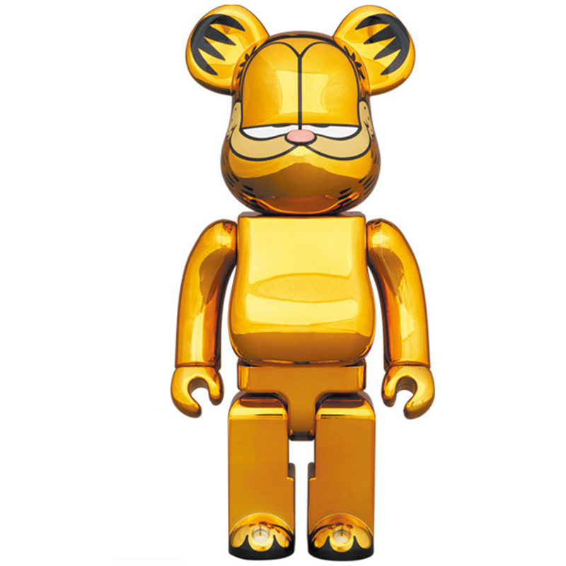 Статуэтка Bearbrick Garfield Глянцевое золото Статуэтка Bearbrick Garfield Глянцевое золото в Грозном | Loft Concept