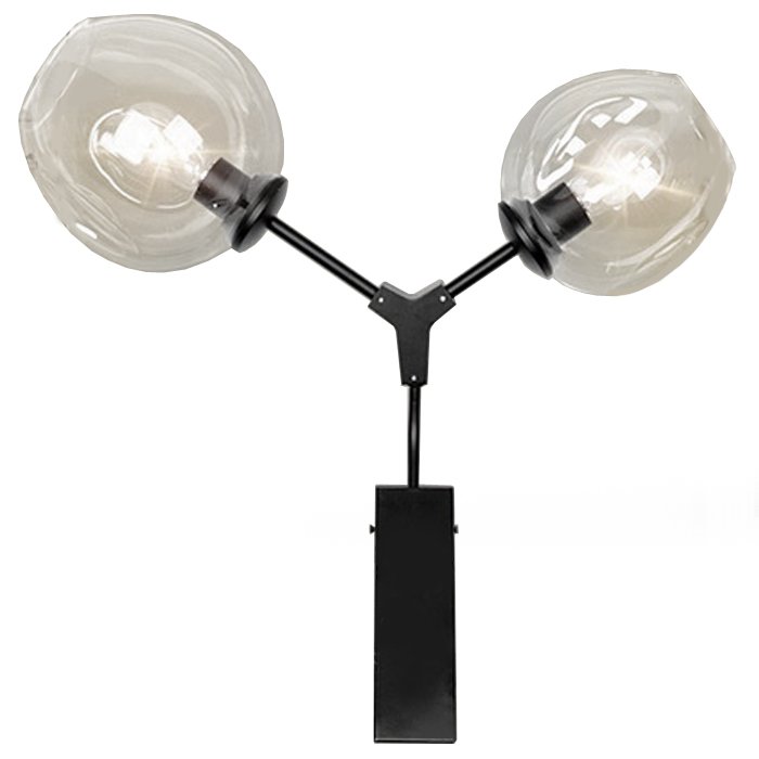 Бра Сrumpled Glas Wall Lamp Черный Золотой Бра Сrumpled Glas Wall Lamp Черный Золотой в Грозном | Loft Concept