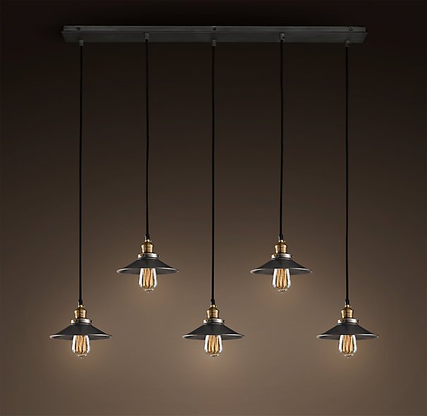 Люстра Loft Cone Pendant Line 5 Черный Люстра Loft Cone Pendant Line 5 Черный в Грозном | Loft Concept