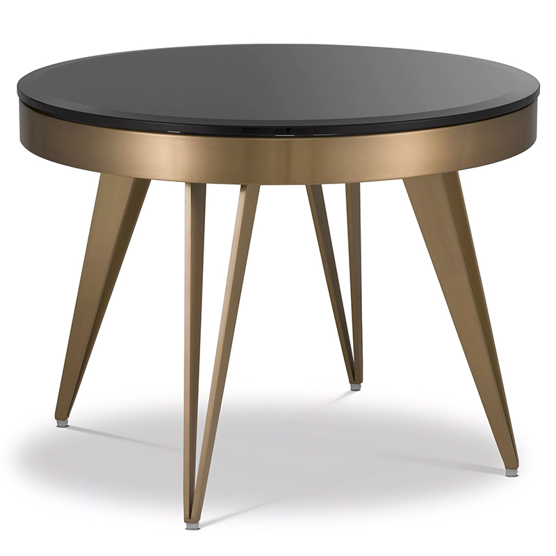 Приставной стол Side Table Rocco Латунь Черный Приставной стол Side Table Rocco Латунь Черный в Грозном | Loft Concept