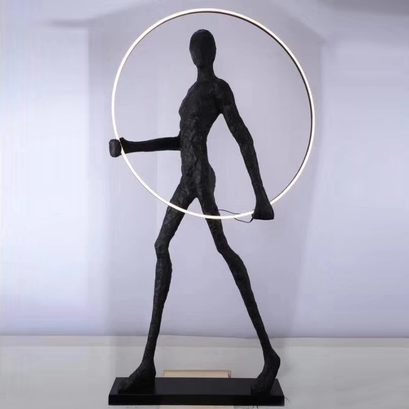 Торшер Man carries light circle Черный Торшер Man carries light circle Черный в Грозном | Loft Concept