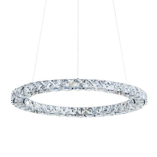 Люстра Crystal Ring Хром Прозрачный Люстра Crystal Ring Хром Прозрачный в Грозном | Loft Concept