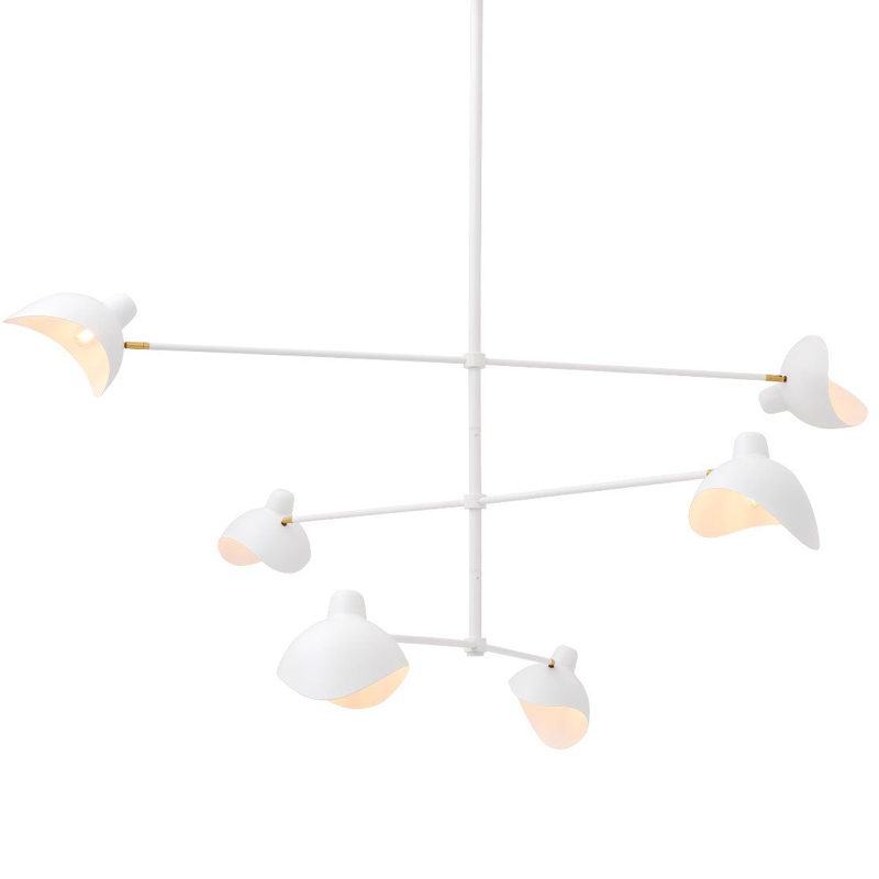 Люстра Eichholtz Chandelier Vince White Латунь Античная полированная Белый Люстра Eichholtz Chandelier Vince White Латунь Античная полированная Белый в Грозном | Loft Concept