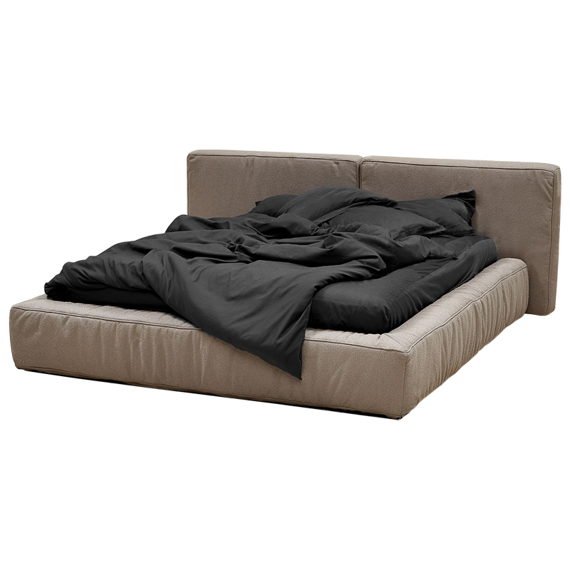 Кровать двуспальная с подъёмным механизмом Madelyn Bed Beige Gray Бежево-серый Кровать двуспальная с подъёмным механизмом Madelyn Bed Beige Gray Бежево-серый в Грозном | Loft Concept