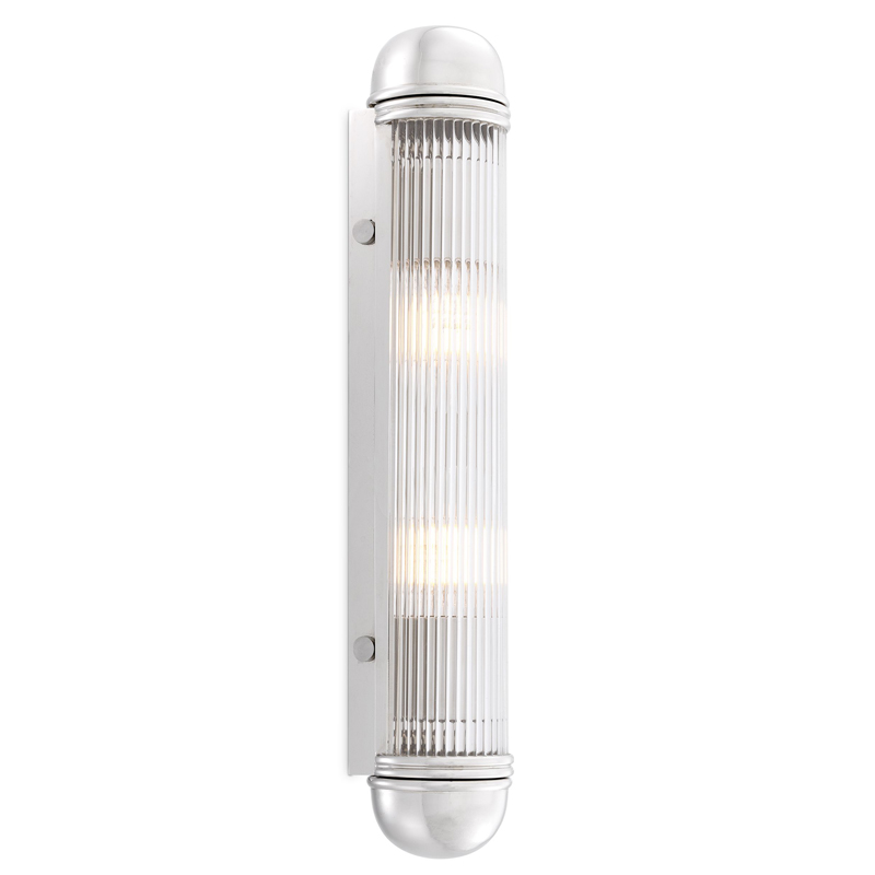 Бра Eichholtz Wall Lamp Auburn Nickel Никель Прозрачный Бра Eichholtz Wall Lamp Auburn Nickel Никель Прозрачный в Грозном | Loft Concept
