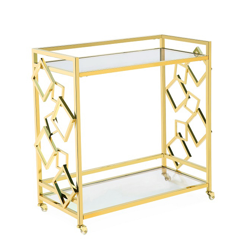 Приставной стол Serving Table gold Глянцевое золото в Грозном | Loft Concept 